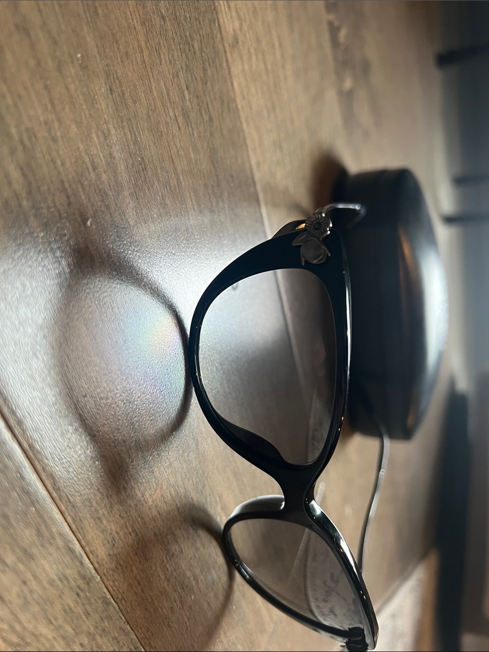 Coach Black Cat-Eye Sunglasses with Gradient Lenses - Picture 10 of 11